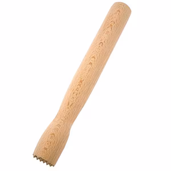 (6 pieces) Cocktail Muddler – Beech Wood - 210mm - Brown - Water-Resistant