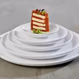 (6 stuks) CASUAL - bord - melamine - Ø225mm - wit