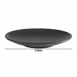 (6 pcs) NERO | Plate - Melamine - Ø210mm - Black