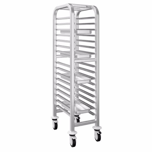 Tablettwagen - für 15 Tabletts EN 530x370 - mit leisen Rollen