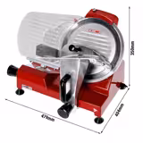 Feliator mezeluri profesional - 120 W - Lamă: Ø 220 mm - roșu