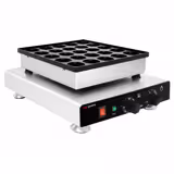 Våffeljärn - Enkel - manuell termostat - 850 W - Form: Poffertjes - Ø 42 mm - för 25 st - bakplattor med non-stickbeläggning