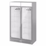 (2 pièces) Vitrine réfrigérée à boissons - 690 litres - design sans cadre - avec 2 portes vitrées et écran publicitaire