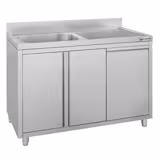 Commercial Sink Cabinet ECO - 1200x700mm - with waste bin & 1 bowl left-hand