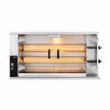 Commercial Gas Chicken Rotisserie Oven - 9.4kW - with 2 Skewers for up to 10 chickens