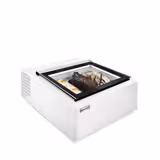 Countertop Ice Cream Display Freezer - 670mm - Static cooling - for 3 x 5 litres Napoli pans - White - hinged glass lid