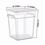 Gastronorm Food Storage Container - with lid - Plastic - 17.2 litres