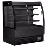 Espositore murale refrigerato - 1200 mm - 380 litri - con 2 porte scorrevoli con doppio vetro e 3 ripiani