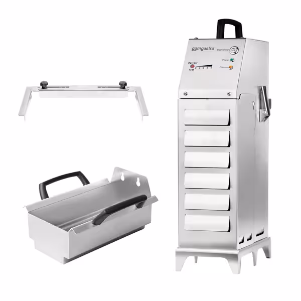 Portable Battery Fryer Oil Filter - 160x260x485mm - 80L/min - Stainless Steel - with Automatic Filtration - for fryers from 20L