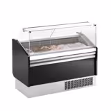 Eistheke LEVI - 1620mm - Statisch - für 9+9x 5 Liter Eisbehälter - Schwarz