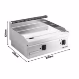Elektrische bakplaat - hardverchroomde plaat - 9kW - Glad - Bakoppervlak: 595x500mm