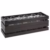 Wooden Box - SUPERBOX - Height: 105mm - Wood - Black - suitable for GN plates