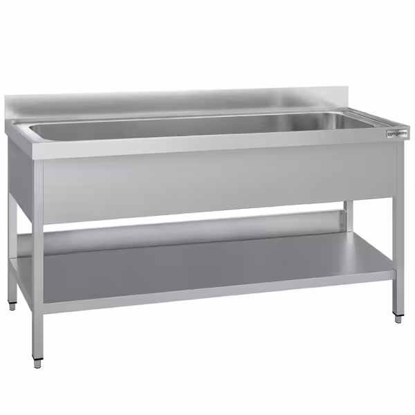 ECO pot washing table - 1800x600mm - with 1 basin