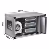 Luftreningssystem 2700 m³ - aktivt kolfilter