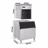 Fabbricatore di ghiaccio - Nugget - 335 kg/24 h - con contenitore per ghiaccio