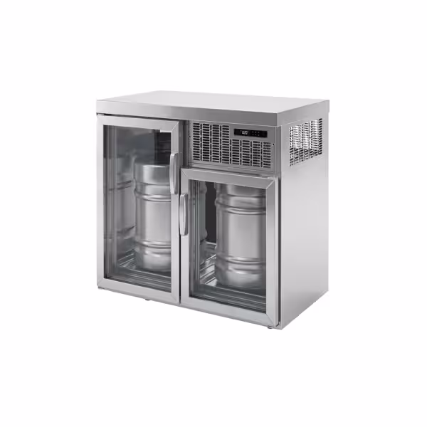 مبرد البراميل (Keg Cooler) - تجاري - 2x50L برميل - 1100x600mm - مع 2 أبواب زجاجية