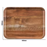 (24 sztuki) CAMBRO | MADEIRA – taca laminowana – prostokątna – 360 x 460 mm – wygląd drewna – brązowy dąb    