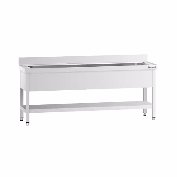 Commercial Pot Sink Table Premium - 1800x600 - Bottom shelf - 1 Bowl