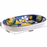 (6 stuks) Schaal - MEDITERRANEAN - Melamine - 0,2L - 182x115mm - stapelbaar - Bont