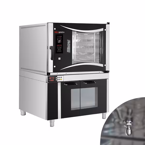 Bakkerij elektrische combisteamer - Digitaal - 5x EN 800x400 - incl. rijskast & wassysteem