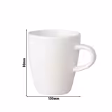 (12 pieces) Porcelain Coffee Cups – 200 ml - White - Dishwasher & Microwave Safe