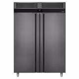 Armadio frigorifero in acciaio inox PREMIUM - GN 2/1 - 1400L - con 2 porte - professionale; ventilato; LED - Antracite