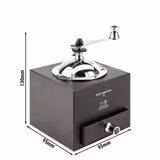 (6 kusů) PEUGEOT | LE MOULIN D'OLIVIER ROELLINGER - Mlýnek na pepř/koření s klikou - Čokoláda - Výška: 130 mm