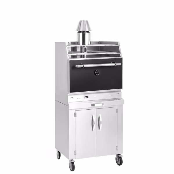 Charcoal Oven - 704mm - with cabinet base - Black
