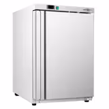 (2 stuks) Tafelmodel Voorraadkoelkast RVS ECO - 200l - met 1‑deurs dichte deur & 3 roosters - binnenzijde kunststof