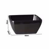 (6 Stück) Schale - PURE - Melamin - 0,14 Liter - eckig - Schwarz