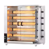 Gas Hähnchengrill - 23,5 kW - mit 5 Spießen für bis zu 25 Hähnchen