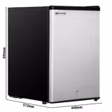 Mini congelatore da banco - 440mm - 60L - con 1 porta & serratura - Nero