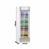 Drankenkoelkast - 595mm - 347L - met 1 glasdeur & LED-interieurverlichting