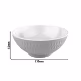 (6 stuks) Schaal - ASIA PLUS - Melamine - 0,35L - vierkant - 130x130mm - Diepte:55mm - stapelbaar - wit/grijs