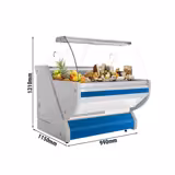 Serve Over Counter - 990x1150mm - curved front glass - granite worktop - front panel illuminated - capacity 250 litres