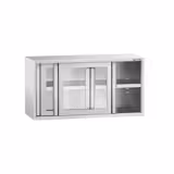 Edelstahl Wandhängeschrank - 1000x400mm - mit Glasschiebetür - 650mm hoch