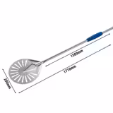 Pizzavändare - AZZURRA - Rostfritt stål - rund - Ø 200 mm - perforerad - Handtag: 150 cm