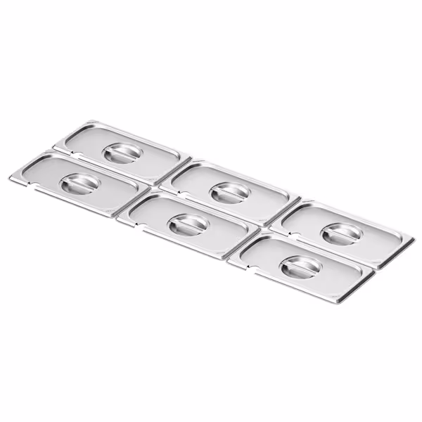 (6 stuks) RVS deksel GN 1/3 - met lepeluitsparing
