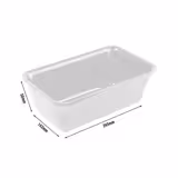 Gastronorm Dish - GN 1/4 - 265x162x50mm - White - rectangular