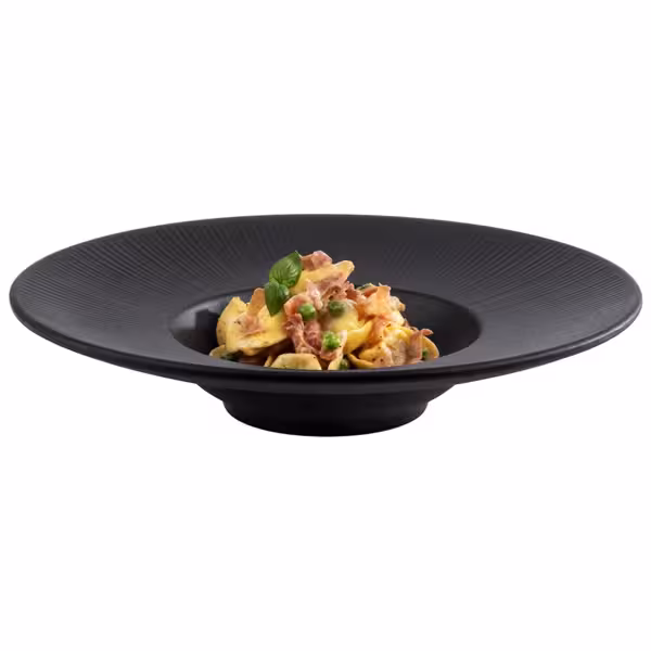 (6 buc) Farfurie - adâncă - NERO - melamină - Ø 290mm