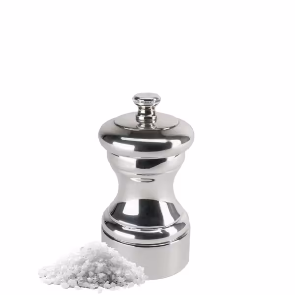 (2 stuks) PEUGEOT | MIGNONNETTE - Zoutmolen - Roestvrij staal - Verzilverd - Hoogte: 100mm