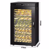 Essiccatore alimentare professionale - con 20 ripiani - acciaio inox - 2kW