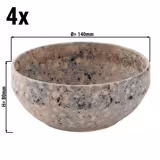 (4 pcs) Dessert Bowl - CONFETTI - Stoneware - Ø 140mm - Pink