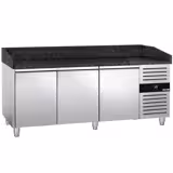 Mesa refrigerada para preparación de pizza PREMIUM - 2,0 x 0,8 m - con 3 puertas