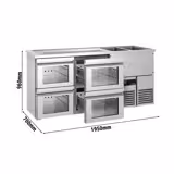 Direct Draw Beer Dispenser / Kegerator PREMIUM - 1950x700mm - 4 Drawers