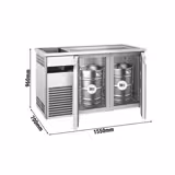 Biertapkoeler PREMIUM - 1550x700mm - 2 deuren
