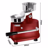 Máquina de hamburguesas manual - Aluminio anodizado y acero inoxidable - Ø100mm - Rojo