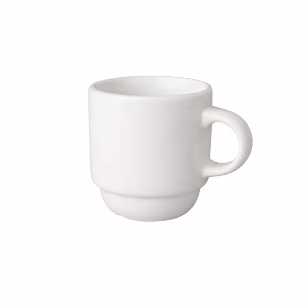 (6 szt.) BUDGETLINE - Filiżanka do kawy [Mammoet] - 14cl - Biały - Porcelana - sztaplowana