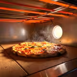 Električna peć za pizzu Profesionalna - 1420x1380 mm - 9+9 x 33 cm - za Ø 33 cm pizzu - do 400 °C - Mehaničko