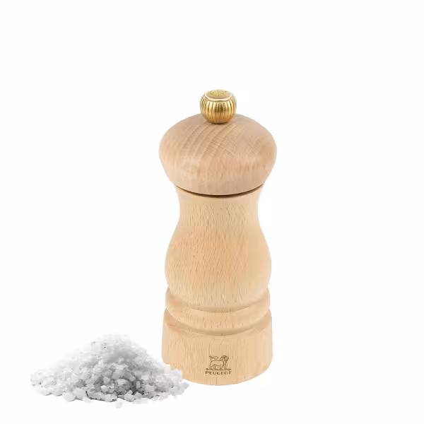 (6 pieces) PEUGEOT | CLERMONT - Salt mill - natural wood - Height: 130mm